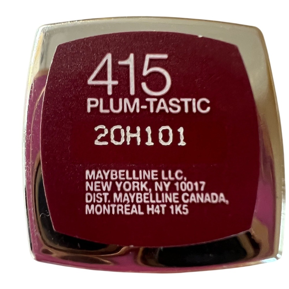 Maybelline Colorsensational Lipstick‎ #415 Plum-Tastic Discontinued New Smudged